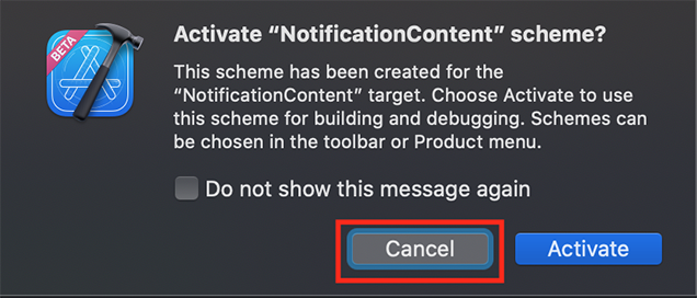 Do not select Activate